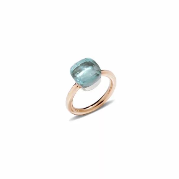 Pomellato Nudo Ring aus Rosegold mit blauem Topas