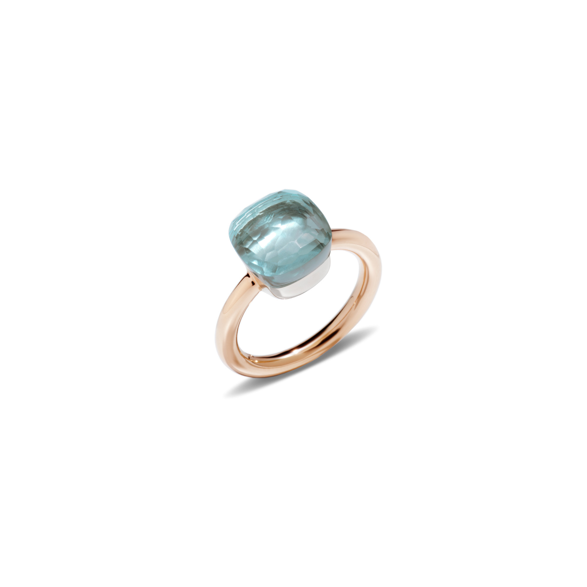 Pomellato Nudo Ring aus Rosegold mit blauem Topas