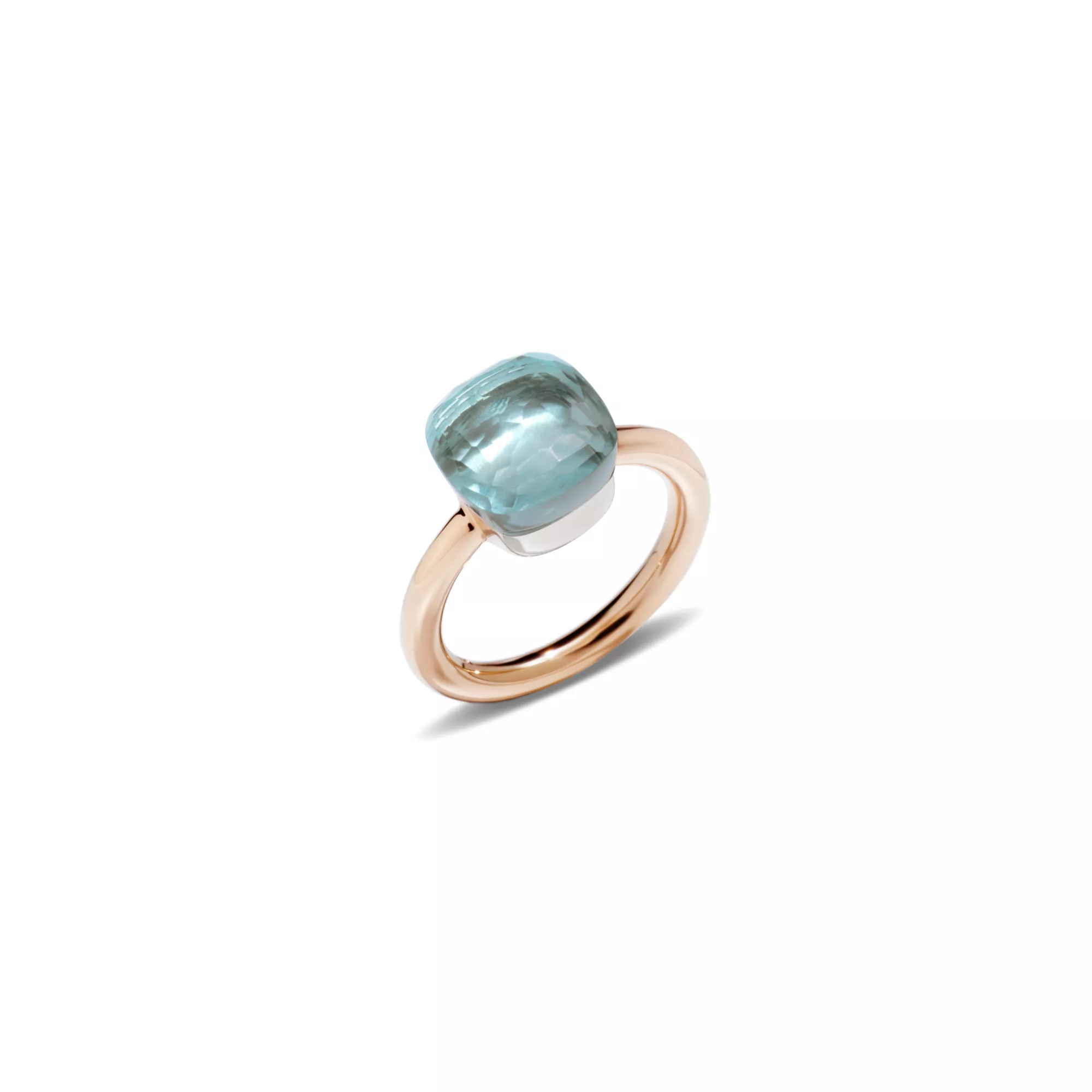 Pomellato Nudo Ring aus Rosegold mit blauem Topas