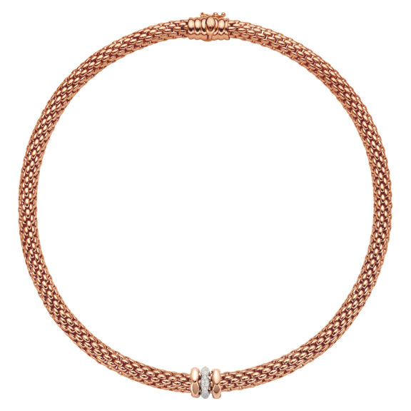 Collier von Fope aus 18 Karat Roségold mit Brillanten