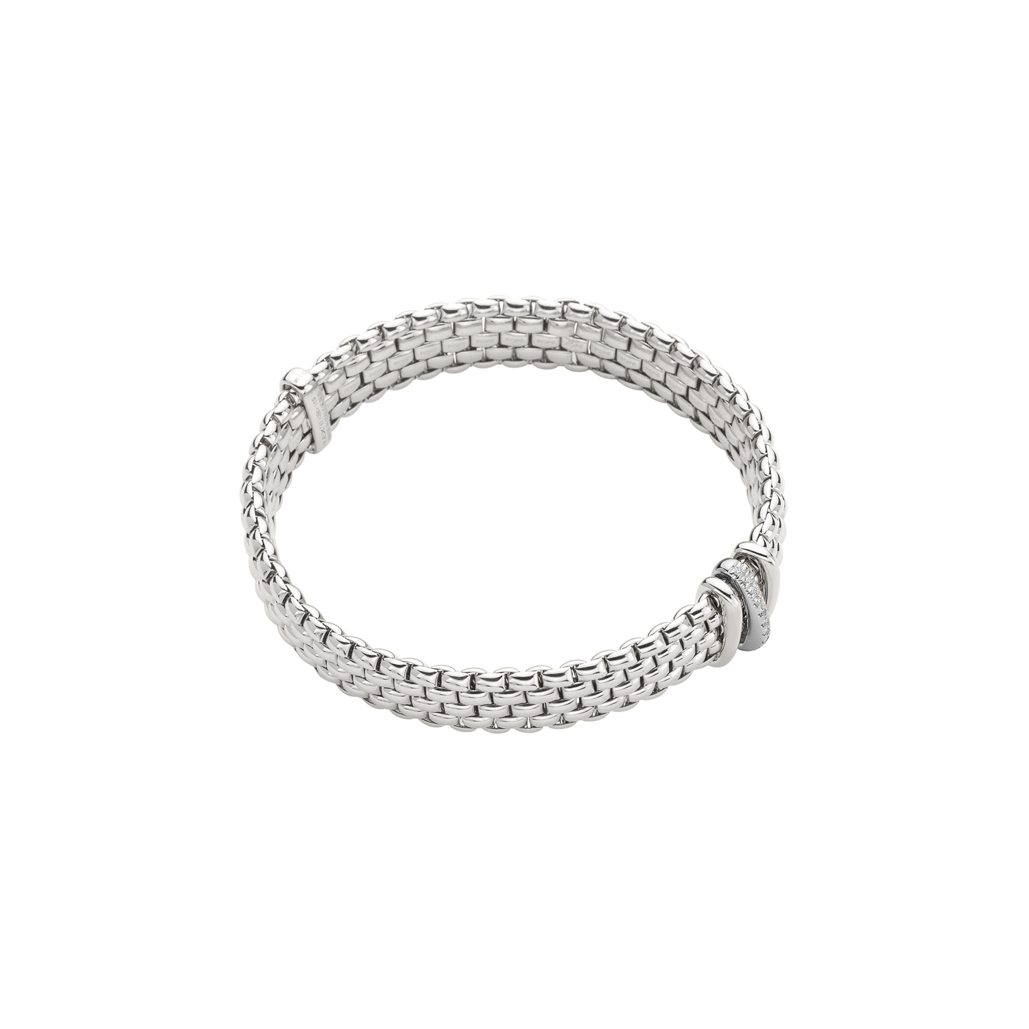 Flexibles Armband von Fope aus 18 Karat Weißgold mit Brillanten