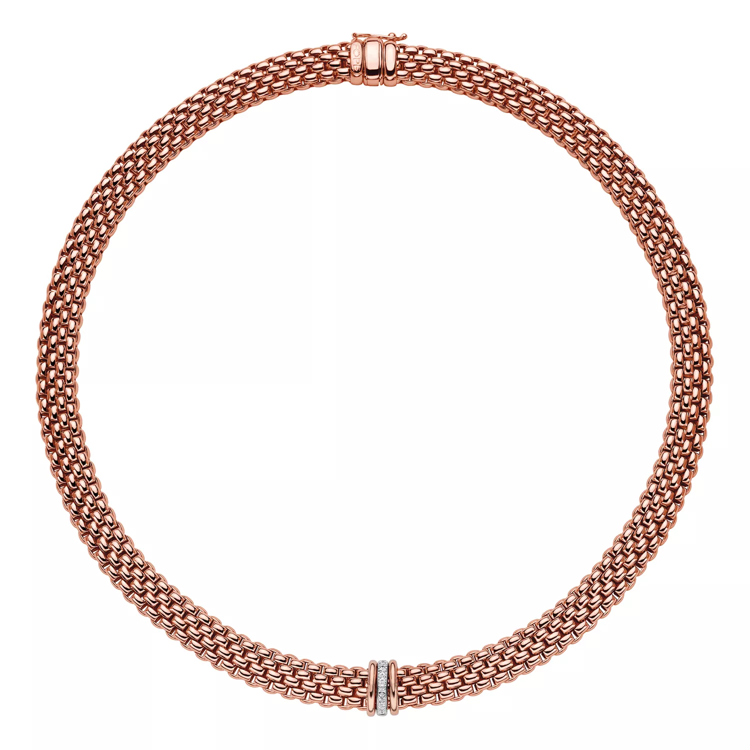 Collier von Fope aus 18 Karat Roségold mit Brillanten