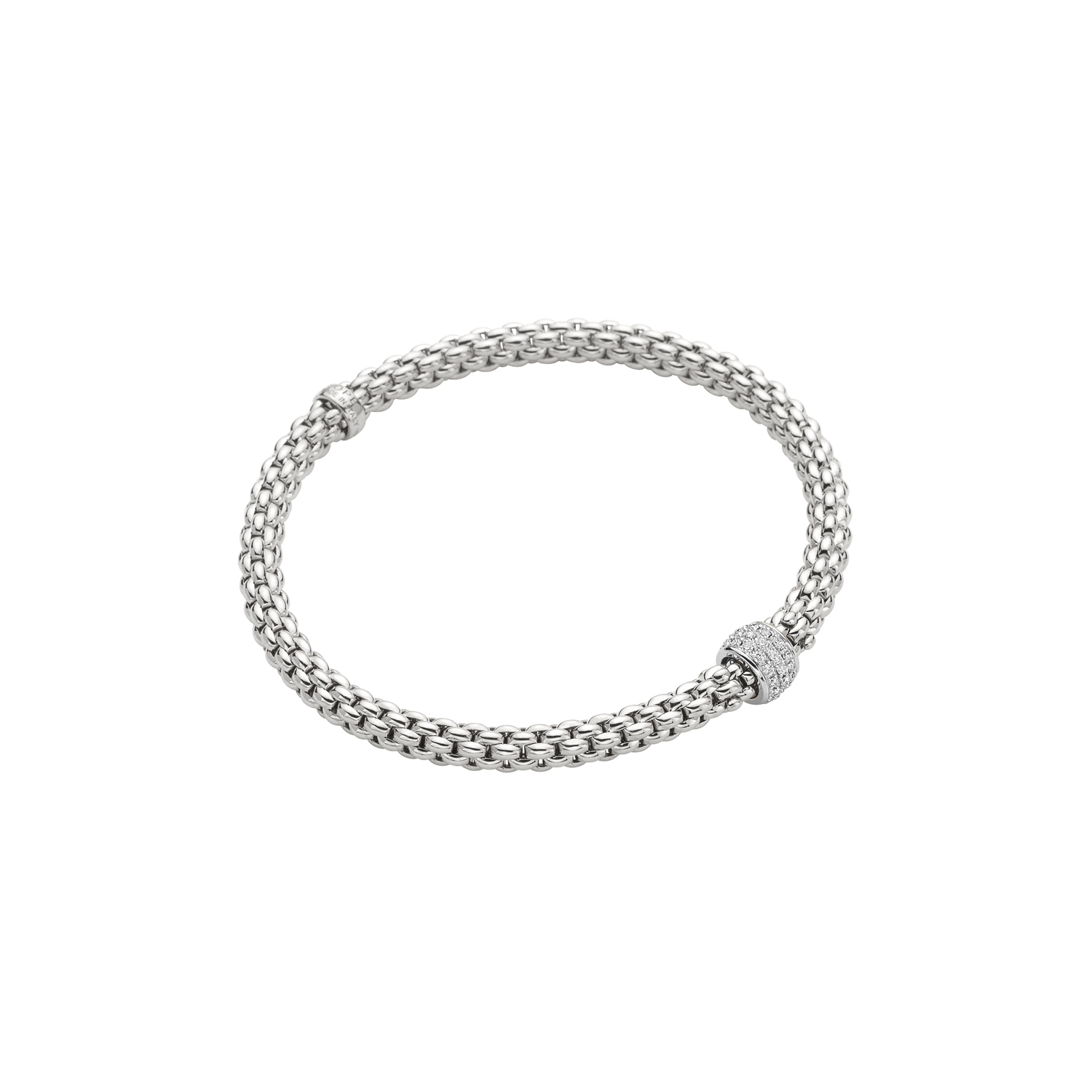 Flexibles Armband von Fope aus 18 Karat Weißgold mit Brillanten