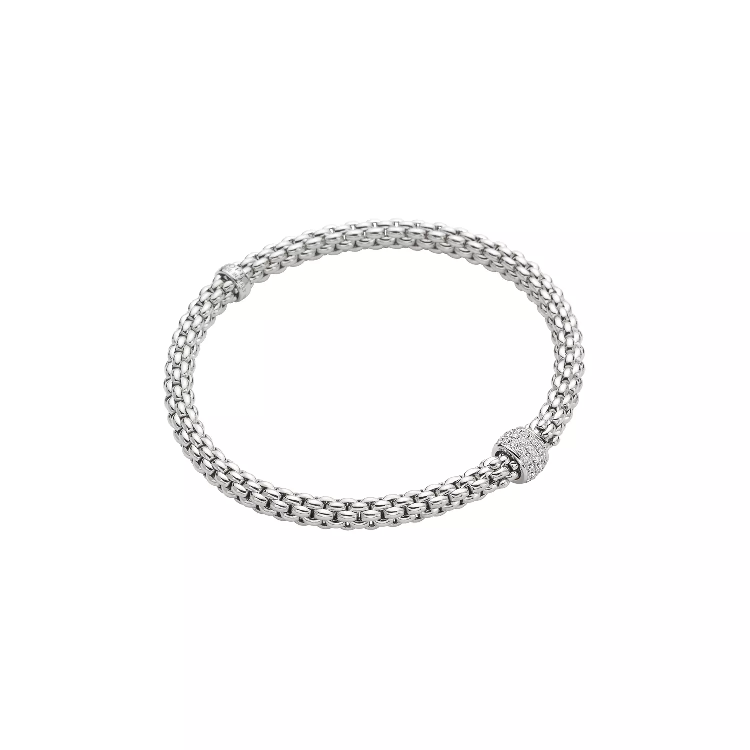 Flexibles Armband von Fope aus 18 Karat Weißgold mit Brillanten