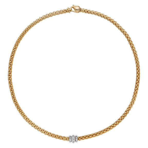 Collier von Fope aus 18 Karat Gelb- und Weißgold mit Brillanten