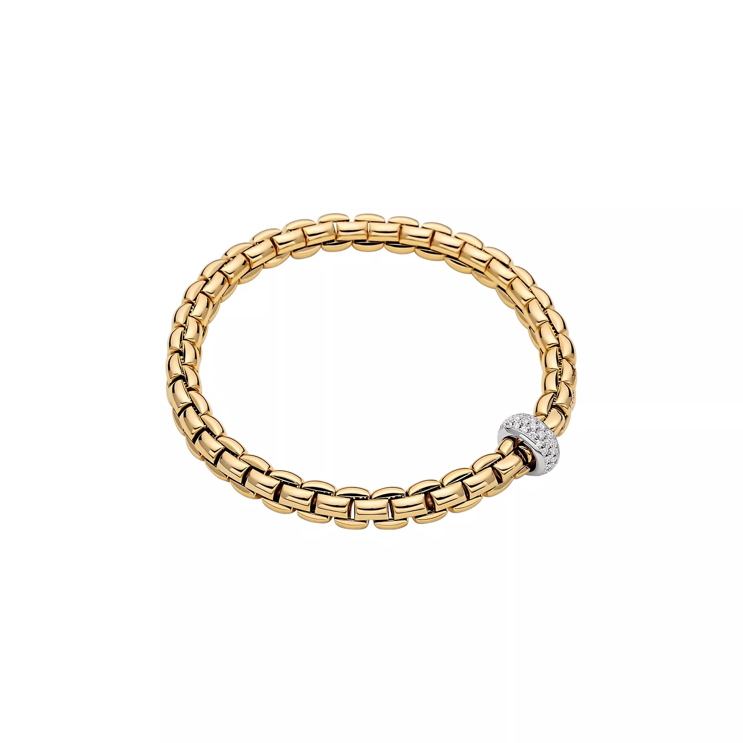 Flexibles Armband von Fope aus 18 Karat Weißgold mit Brillanten
