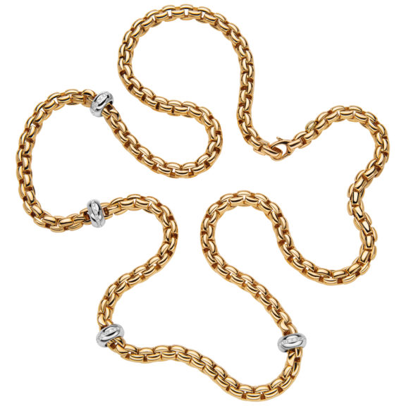 Collier von Fope aus 18 Karat Gelb- und Weißgold mit Brillanten