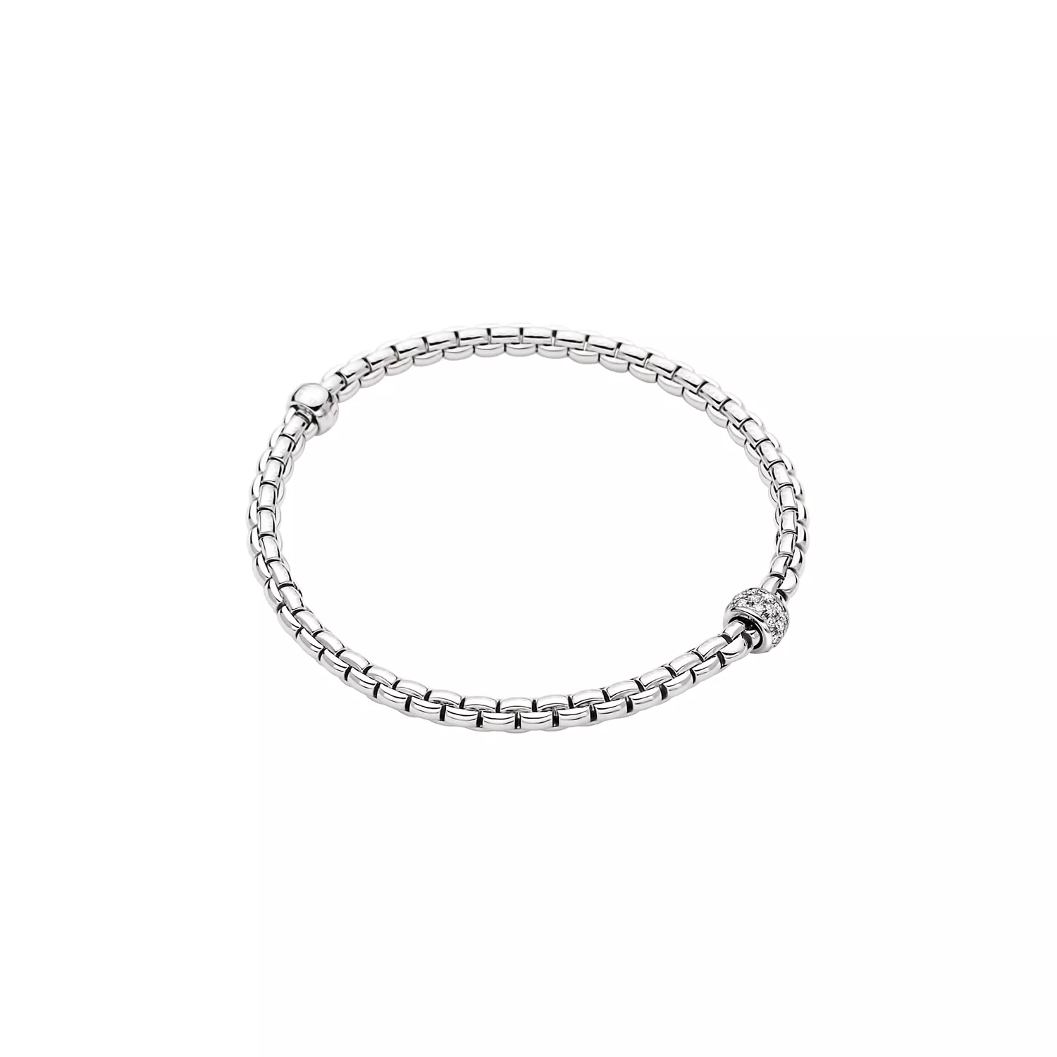 Flexibles Armband von Fope aus 18 Karat Weißgold mit Brillanten