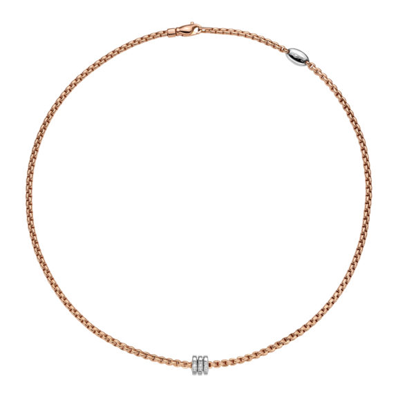 Collier von Fope aus 18 Karat Rosé- und Weißgold mit Brillanten