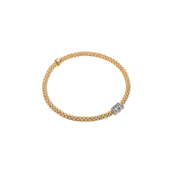 Flexibles Armband von Fope aus 18 Karat Weißgold mit Brillanten