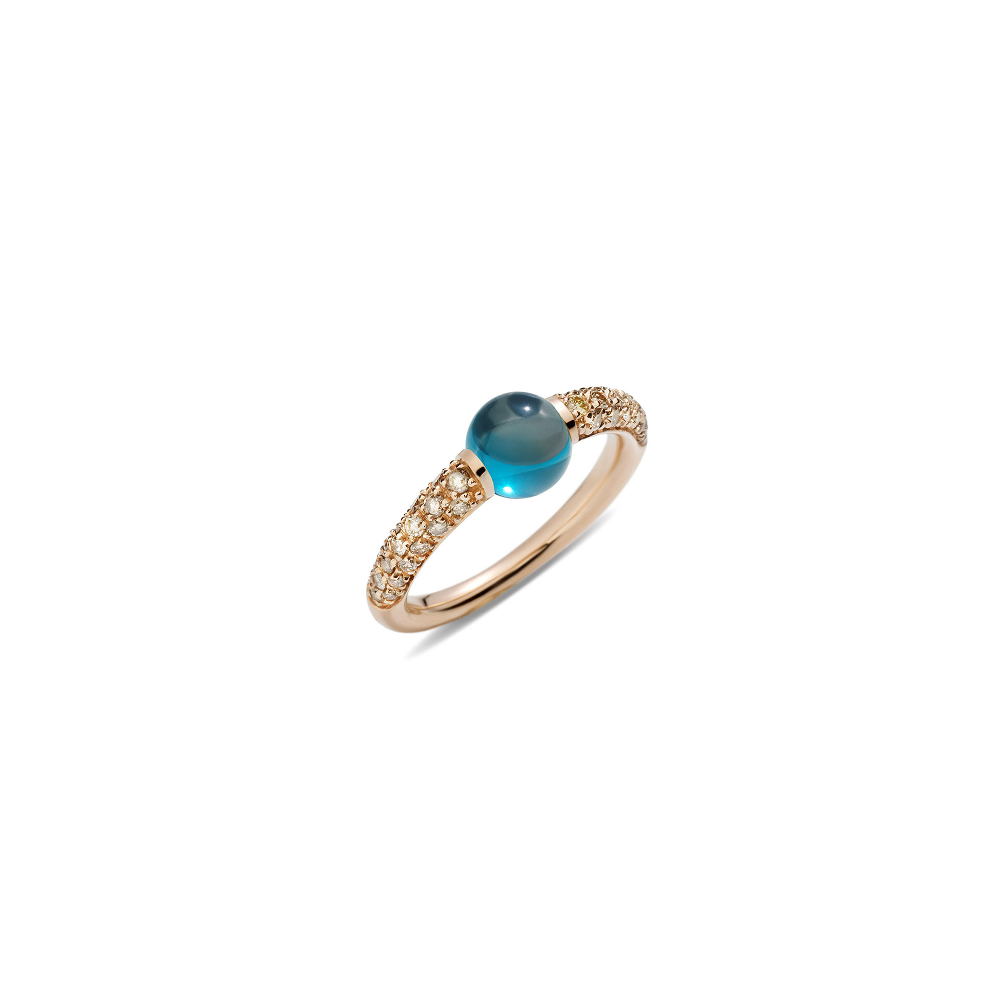 Pomellato M´ama non m´ama Ring aus Rosegold mit Topas und Diamanten