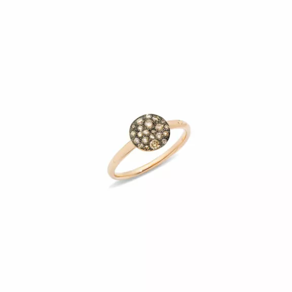 Pomellato Sabbia Ring aus Roségold mit braunen Diamanten