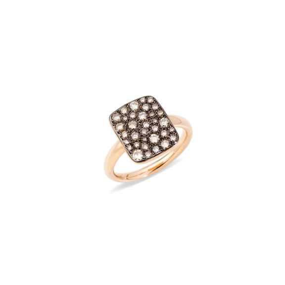 Pomellato Sabbia Ring aus Roségold mit braunen Diamanten