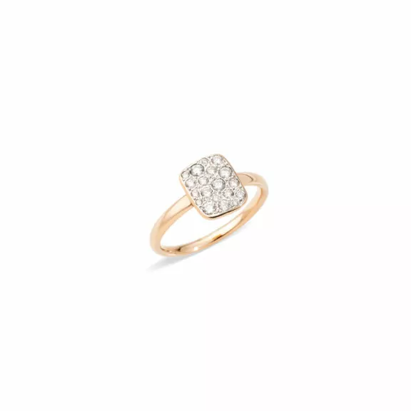 Pomellato Sabbia Ring aus Roségold mit weißen Diamanten