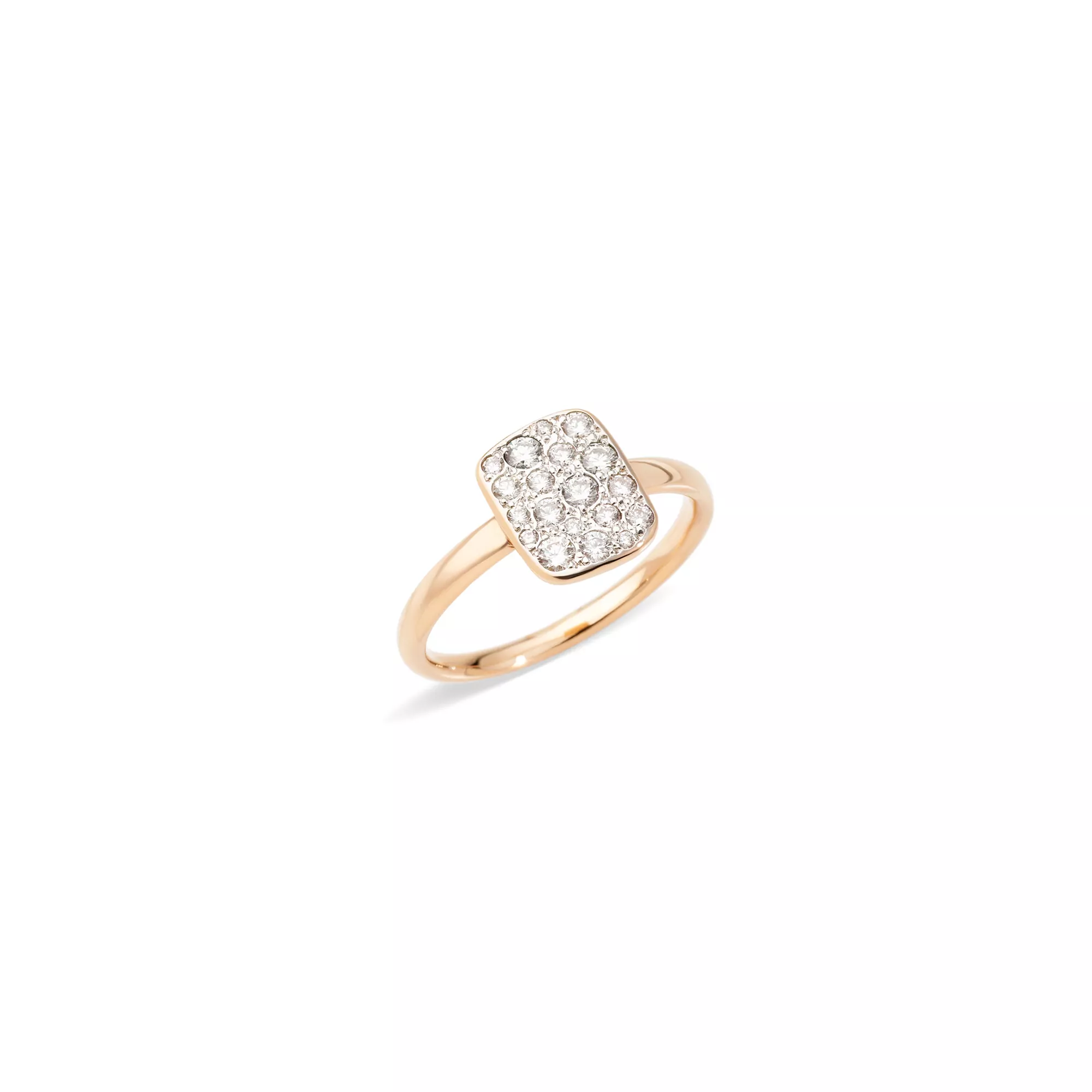 Pomellato Sabbia Ring aus Roségold mit weißen Diamanten