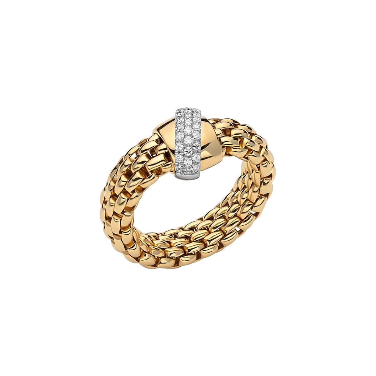 Ring von Fope aus 18 Karat Gelb- und Weißgold mit Brillanten