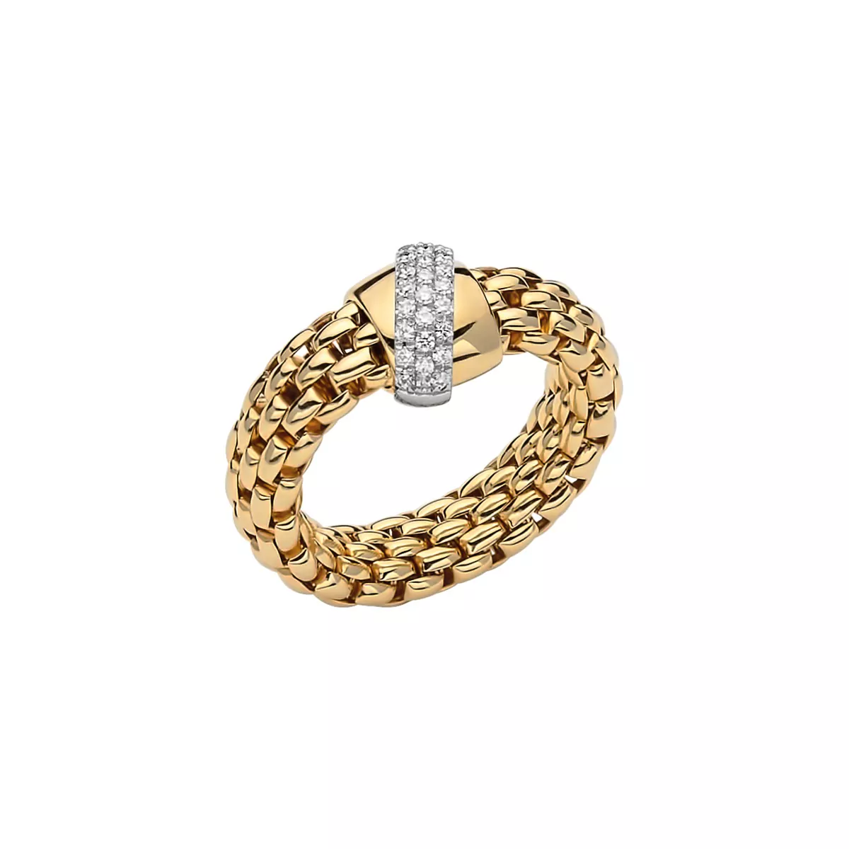 Ring von Fope aus 18 Karat Gelb- und Weißgold mit Brillanten