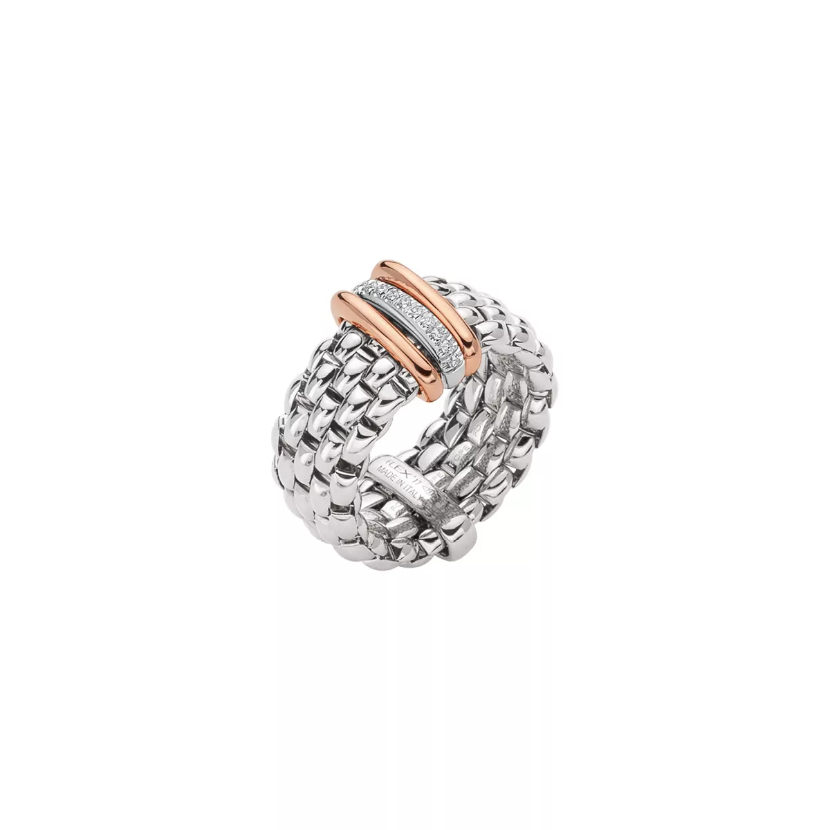 Ring von Fope aus 18 Karat Weiß-, und Roségold mit Brillanten