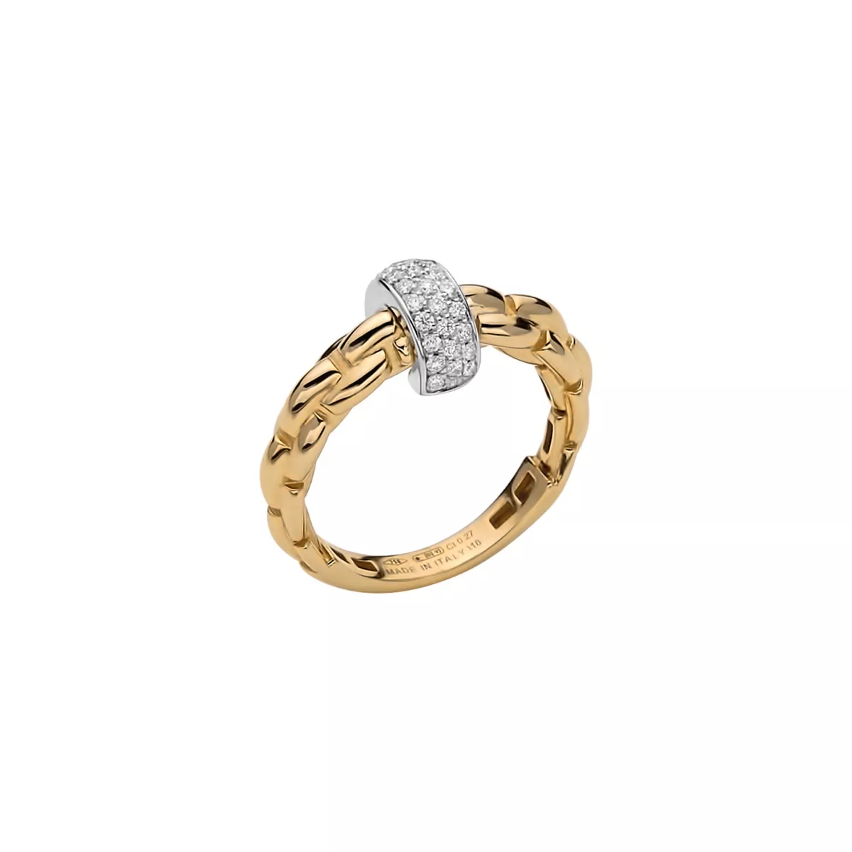 Ring von Fope aus 18 Karat Gelb- und Weißgold mit Brillanten
