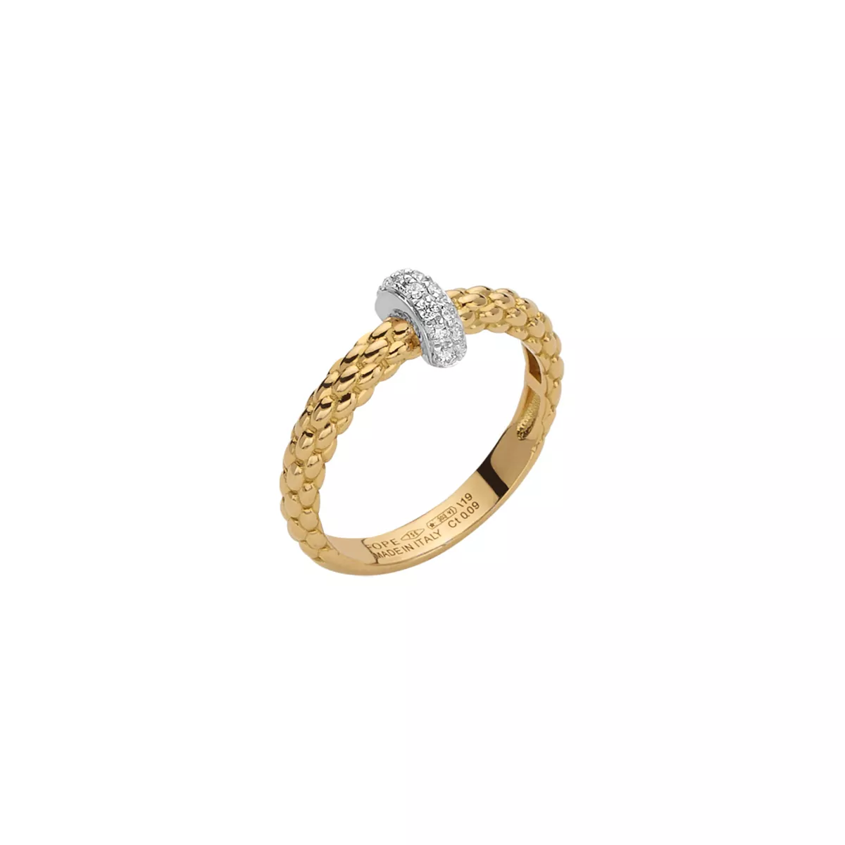 Ring von Fope aus 18 Karat Gelb- und Weißgold mit Brillanten