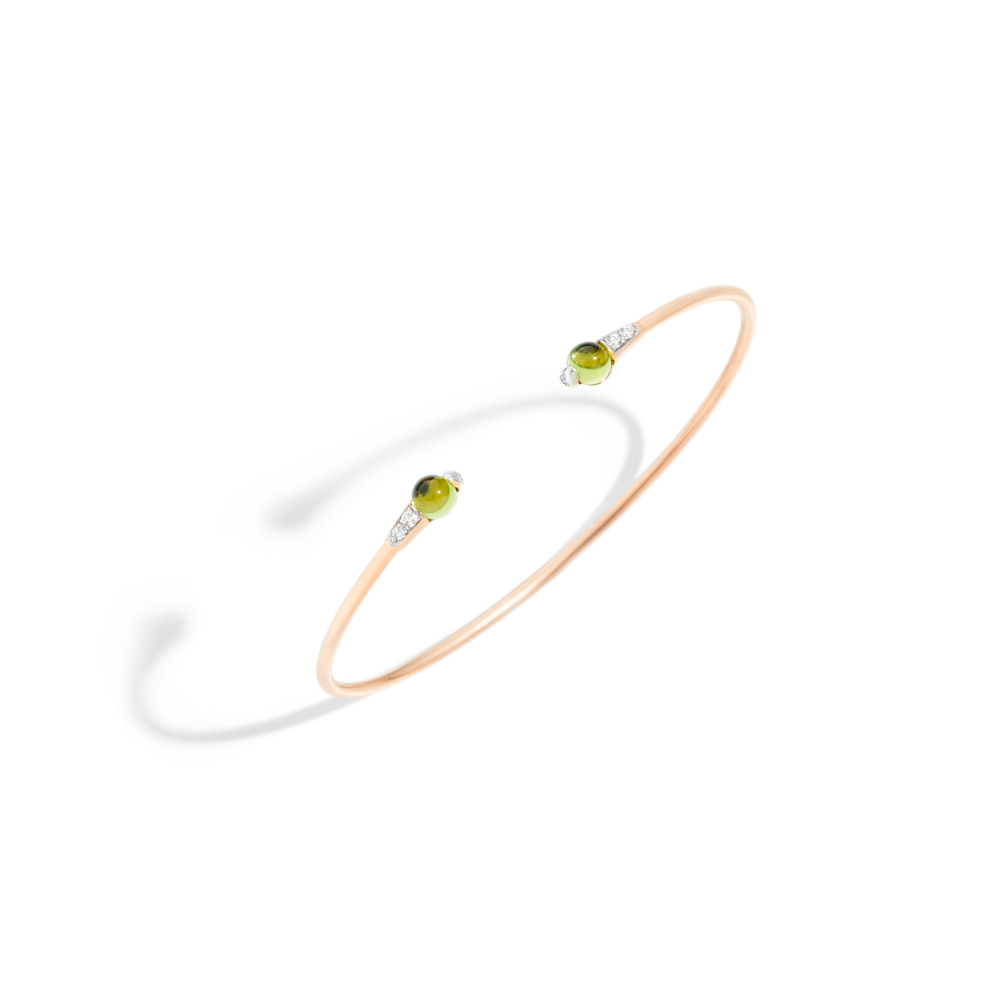 Pomellato M´ama non m´ama Armreif aus Rosegold mit Peridot und Diamanten