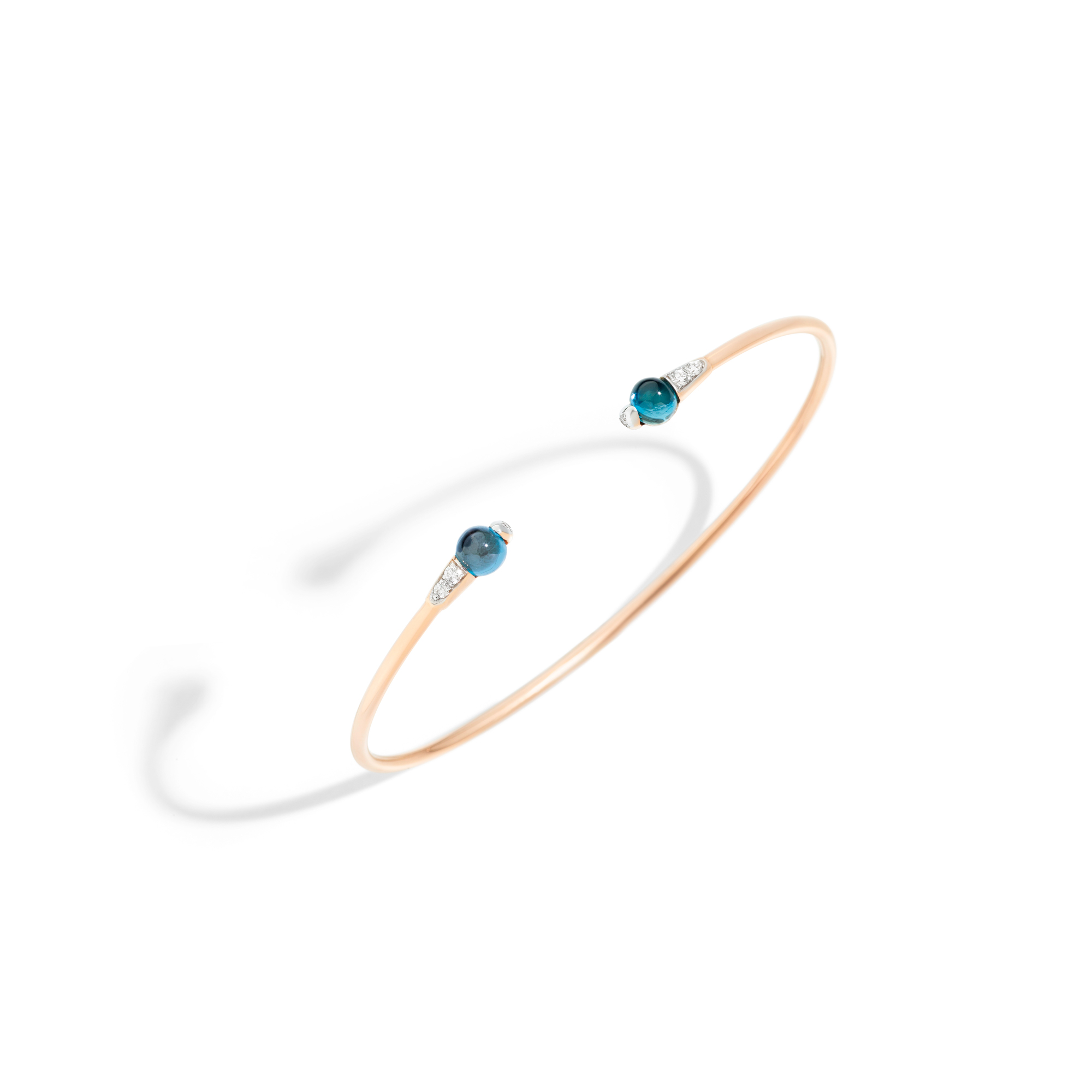 Pomellato M´ama non m´ama Armreif aus Rosegold mit Topas und Diamanten