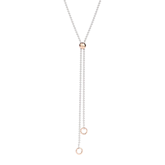 Dodo Collier aus Silber und 9 Karat Roségold