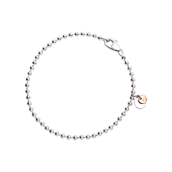Dodo Armband aus Silber und 9 Karat Roségold
