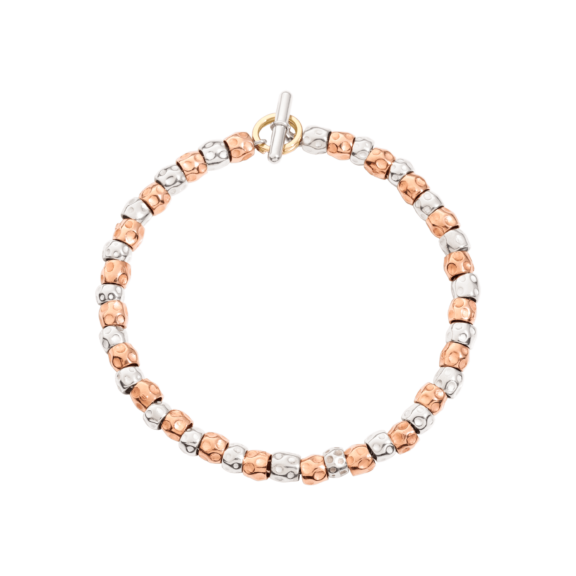 Dodo Armband aus Silber und 9 Karat Roségold