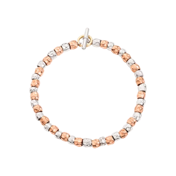 Dodo Armband aus Silber und 9 Karat Roségold