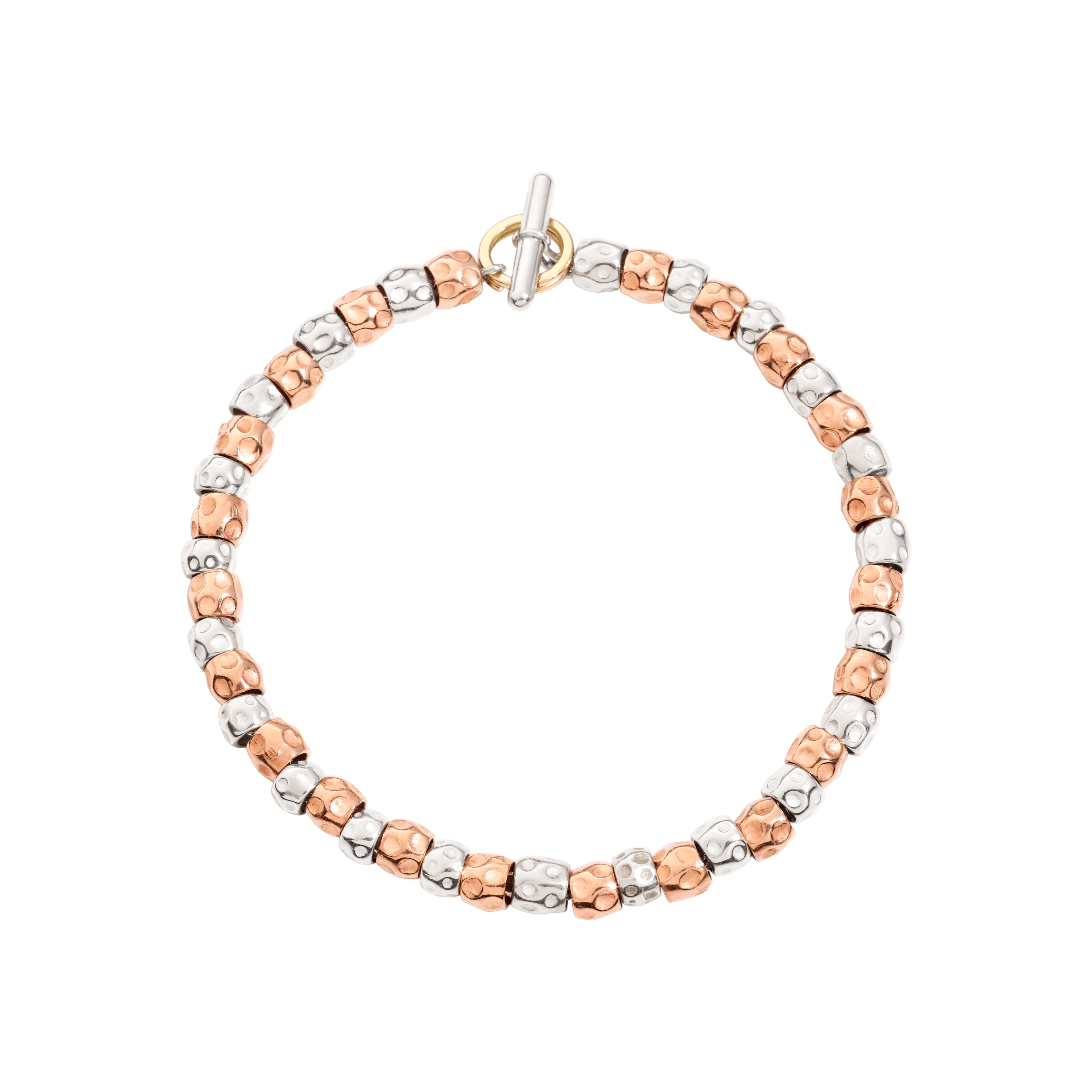 Dodo Armband aus Silber und 9 Karat Roségold