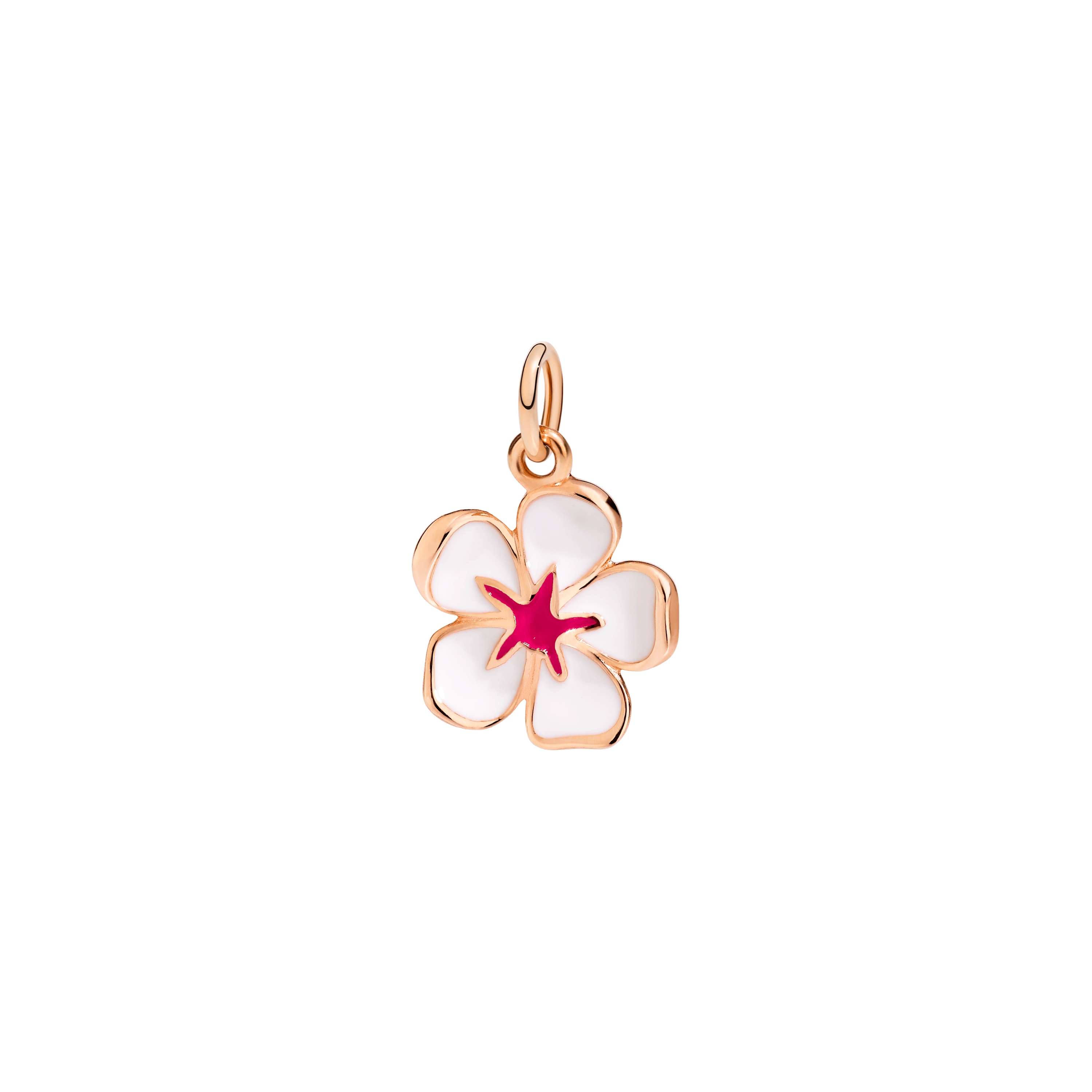 Dodo Anhänger Kirschblüte aus 9 Karat Roségold mit Emaille