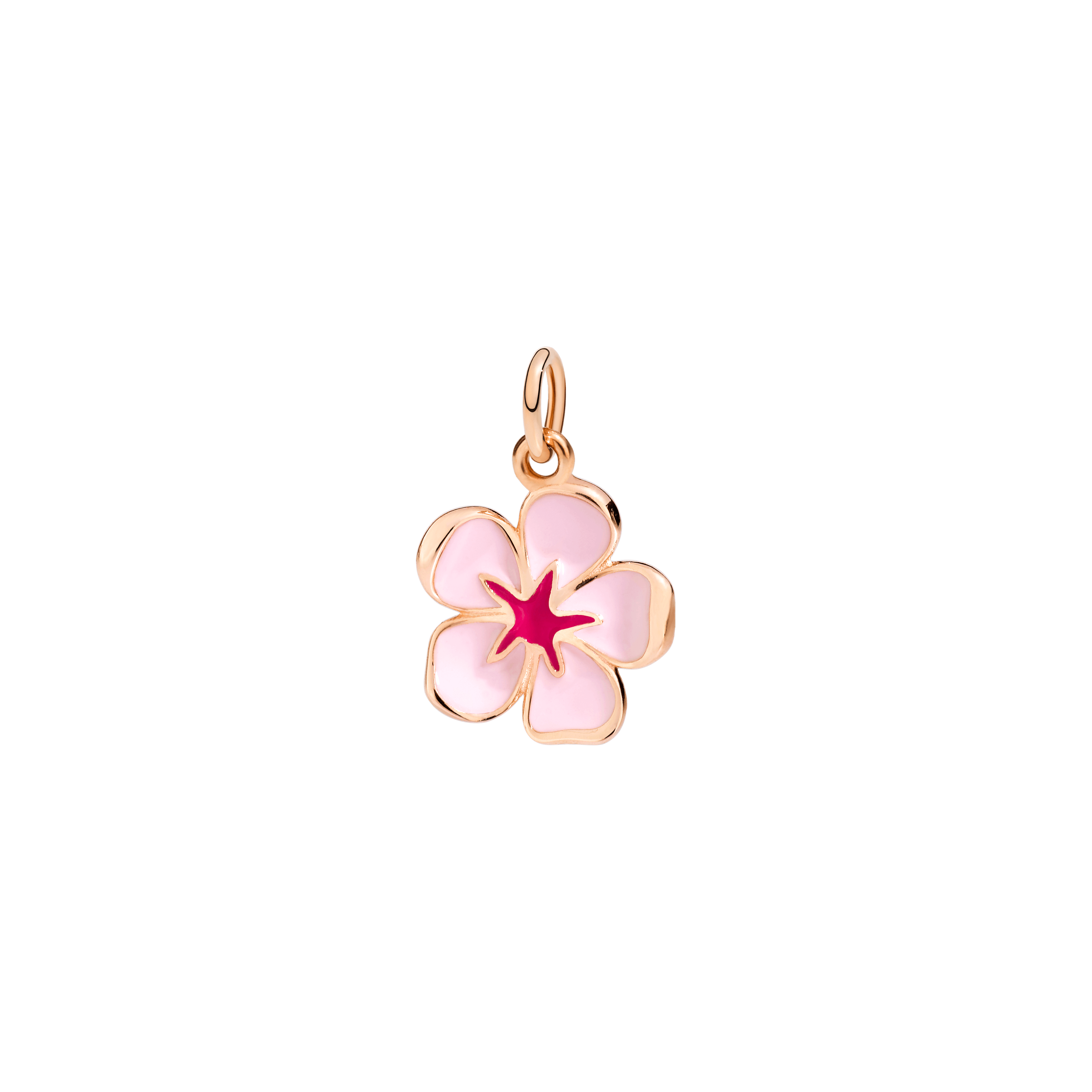 Dodo Anhänger Kirschblüte aus 9 Karat Roségold mit Emaille