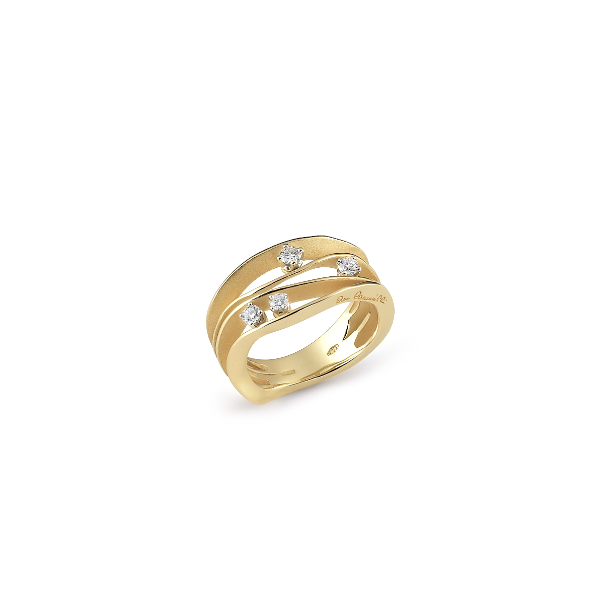 Annamaria Cammilli Dune Ring aus 18 Karat Yellow Sunrise Gold mit Brillanten