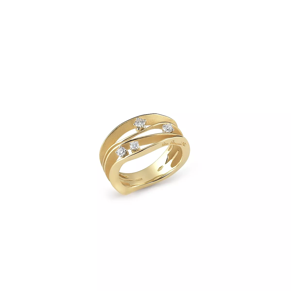 Annamaria Cammilli Dune Ring aus 18 Karat Yellow Sunrise Gold mit Brillanten