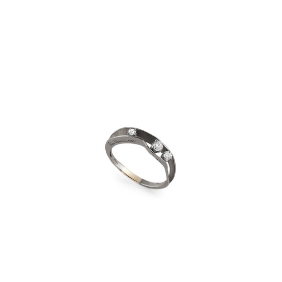 Annamaria Cammilli Dune Ring aus 18 Karat Black Lava Gold mit Brillanten