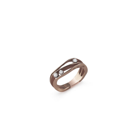 Annamaria Cammilli Dune Ring aus 18 Karat Brown Chocolate Gold mit Brillanten