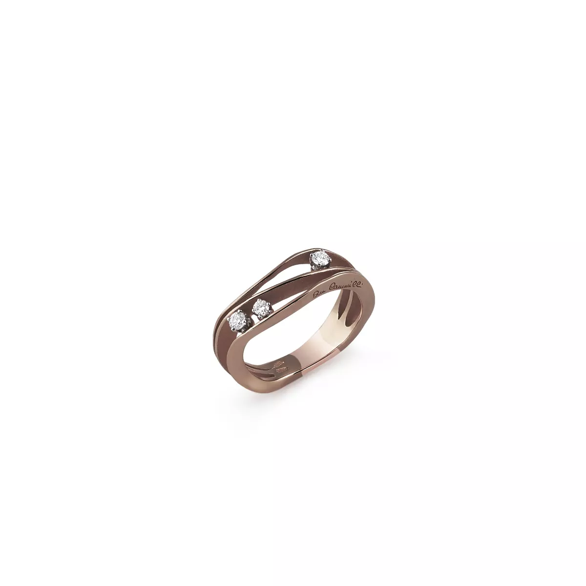 Annamaria Cammilli Dune Ring aus 18 Karat Brown Chocolate Gold mit Brillanten