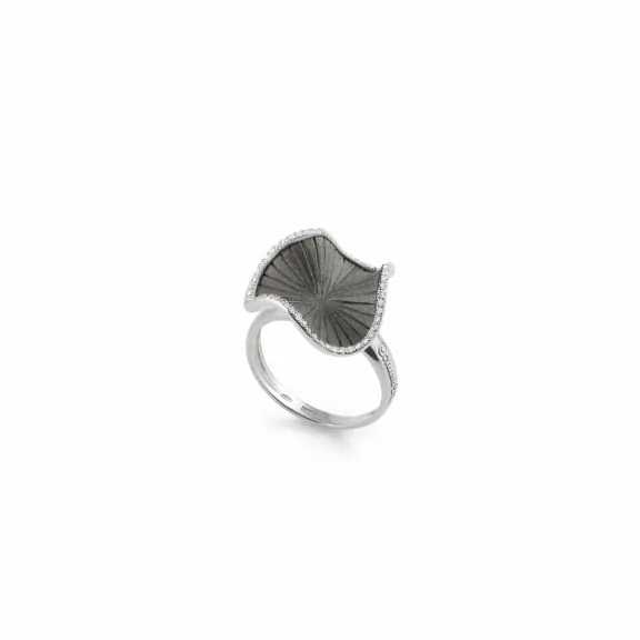 Annamaria Cammilli Sultana Ring aus 18 Karat Black Lava Gold mit Brillanten