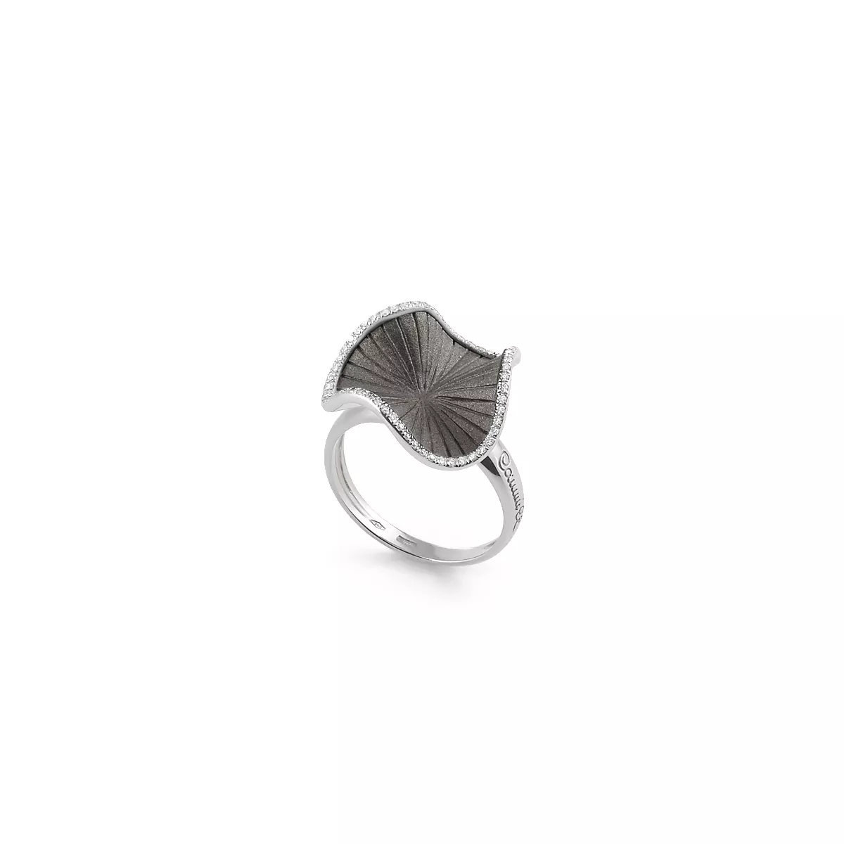 Annamaria Cammilli Sultana Ring aus 18 Karat Black Lava Gold mit Brillanten