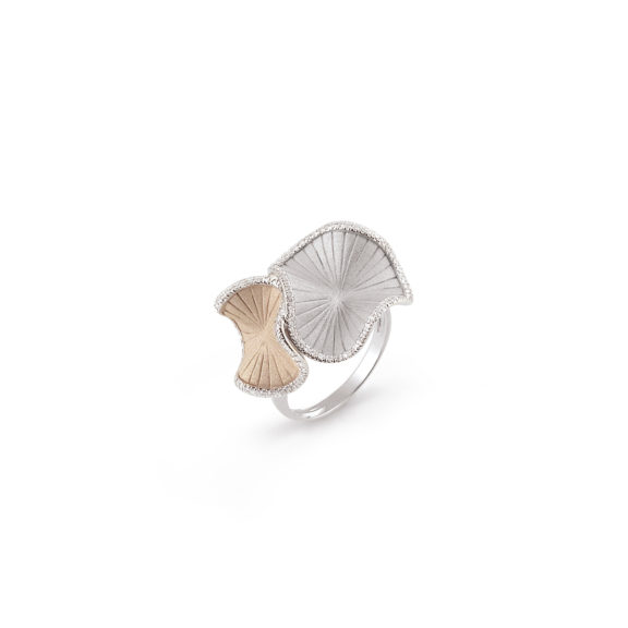 Annamaria Cammilli Sultana Ring aus 18 Karat Natural Beige und White Ice Gold mit Brillanten