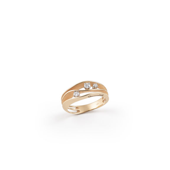 Annamaria Cammilli Dune Ring aus 18 Karat Orange Apricot Gold mit Brillanten