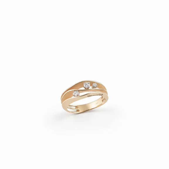 Annamaria Cammilli Dune Ring aus 18 Karat Orange Apricot Gold mit Brillanten