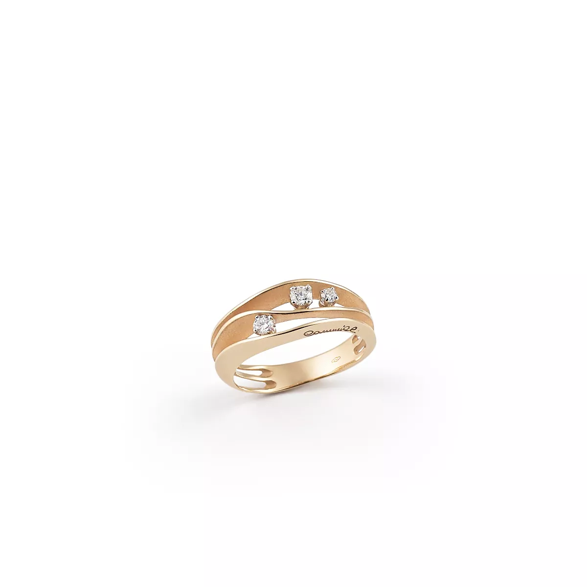 Annamaria Cammilli Dune Ring aus 18 Karat Orange Apricot Gold mit Brillanten