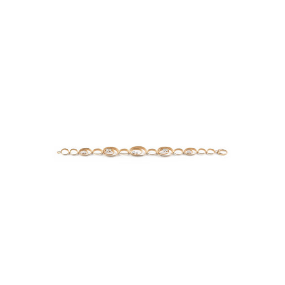 Annamaria Cammilli Dune Armreif aus 18 Karat Orange Apricot Gold mit Brillanten