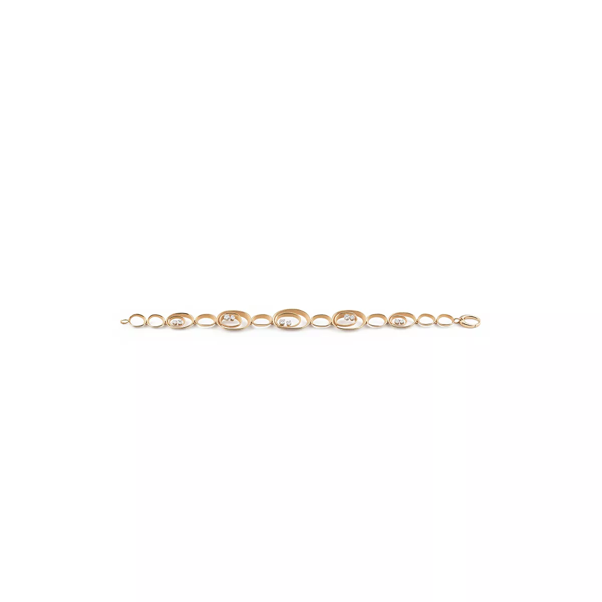 Annamaria Cammilli Dune Armreif aus 18 Karat Orange Apricot Gold mit Brillanten