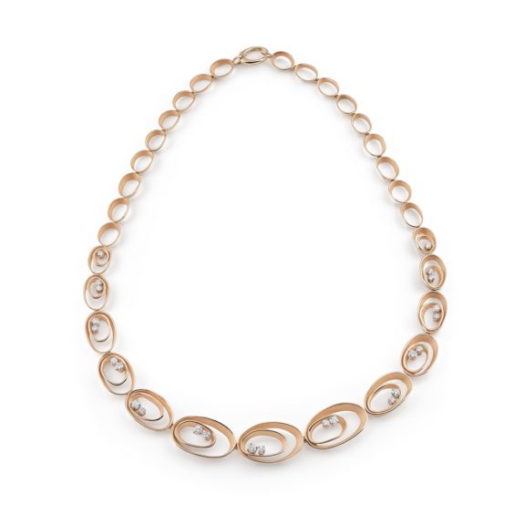 Annamaria Cammilli Dune Collier aus 18 Karat Orange Apricot Gold mit Brillanten