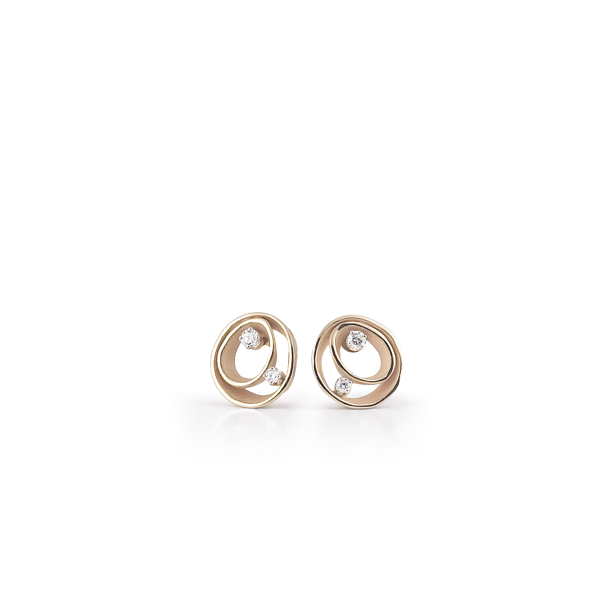 Annamaria Cammilli Dune Ohrschmuck aus 18 Karat Natural Beige Gold mit Brillanten