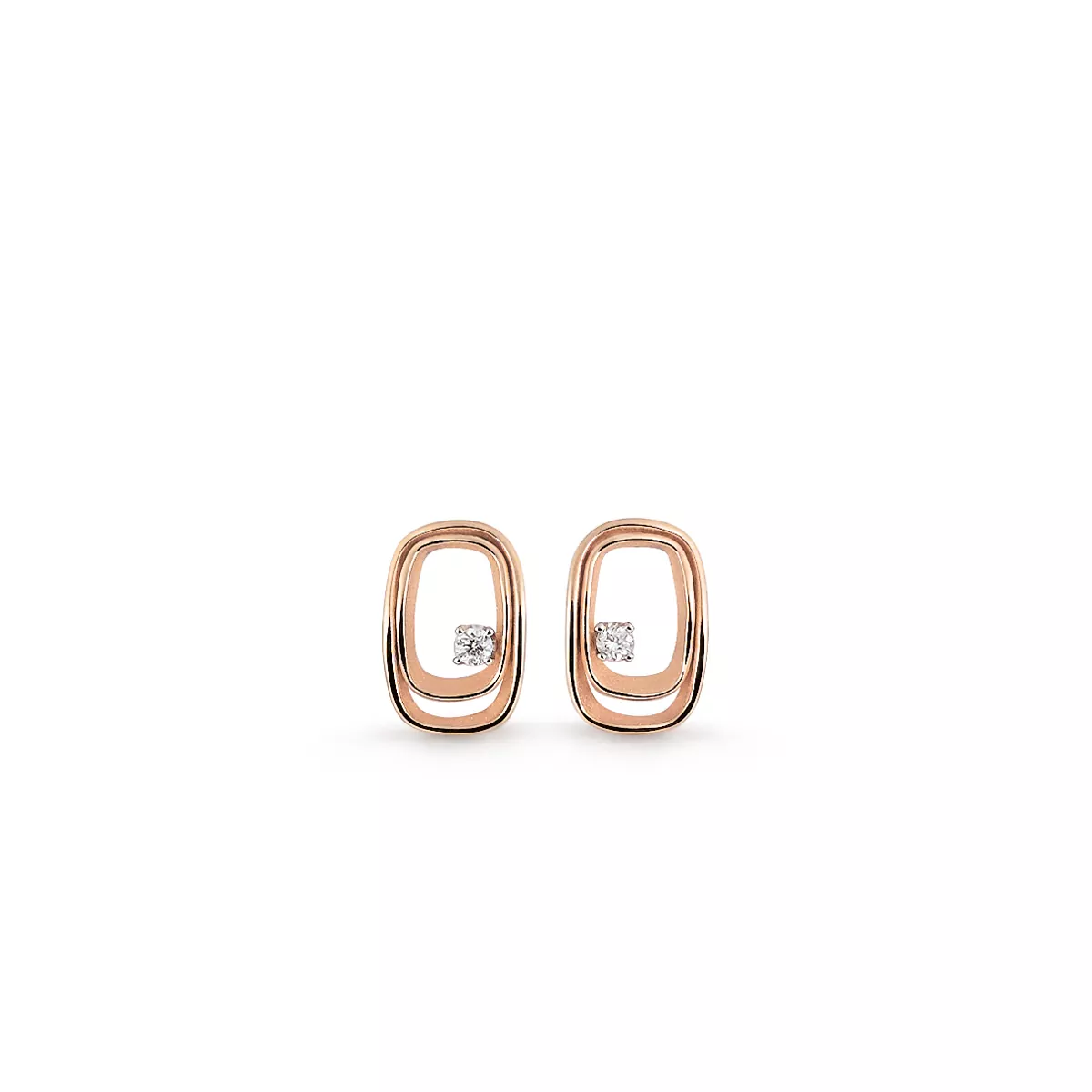 Annamaria Cammilli Dune Ohrschmuck aus 18 Karat Pink Champagne Gold mit Brillanten