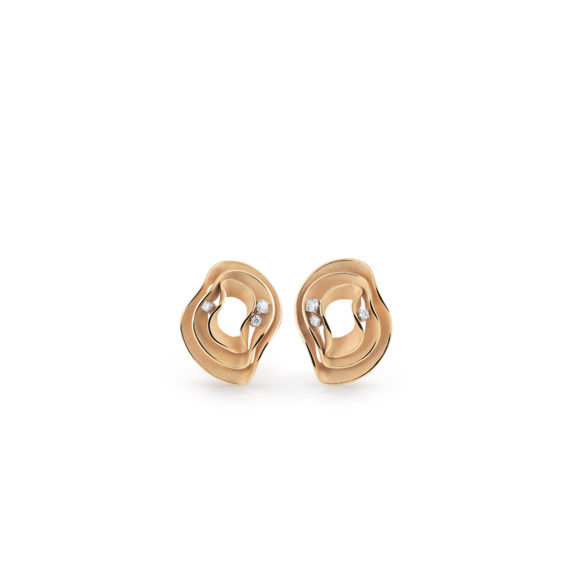 Annamaria Cammilli Dune Ohrschmuck aus 18 Karat Orange Apricot Gold mit Brillanten